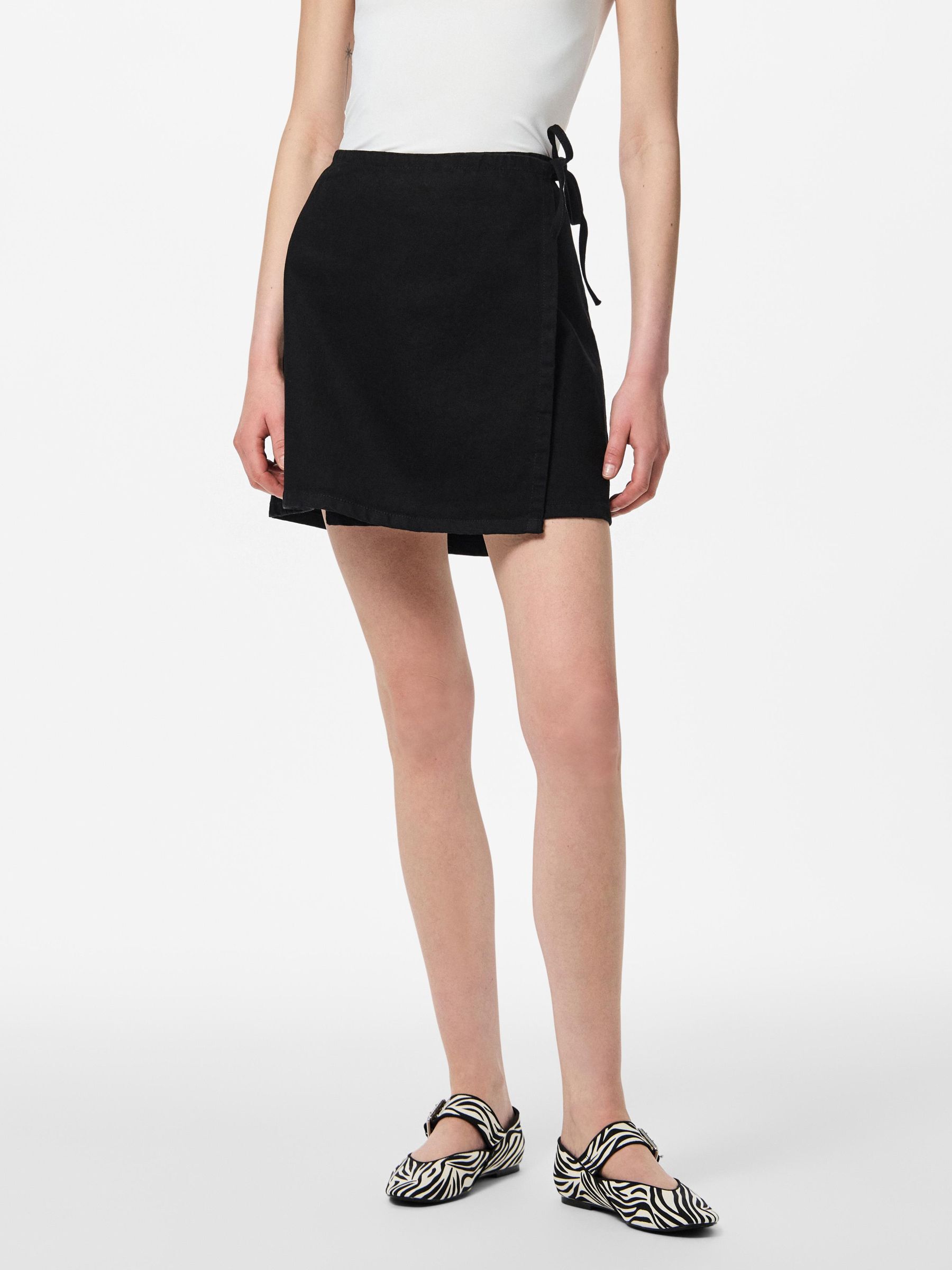 PCFLORA DENIM WRAP SKIRT