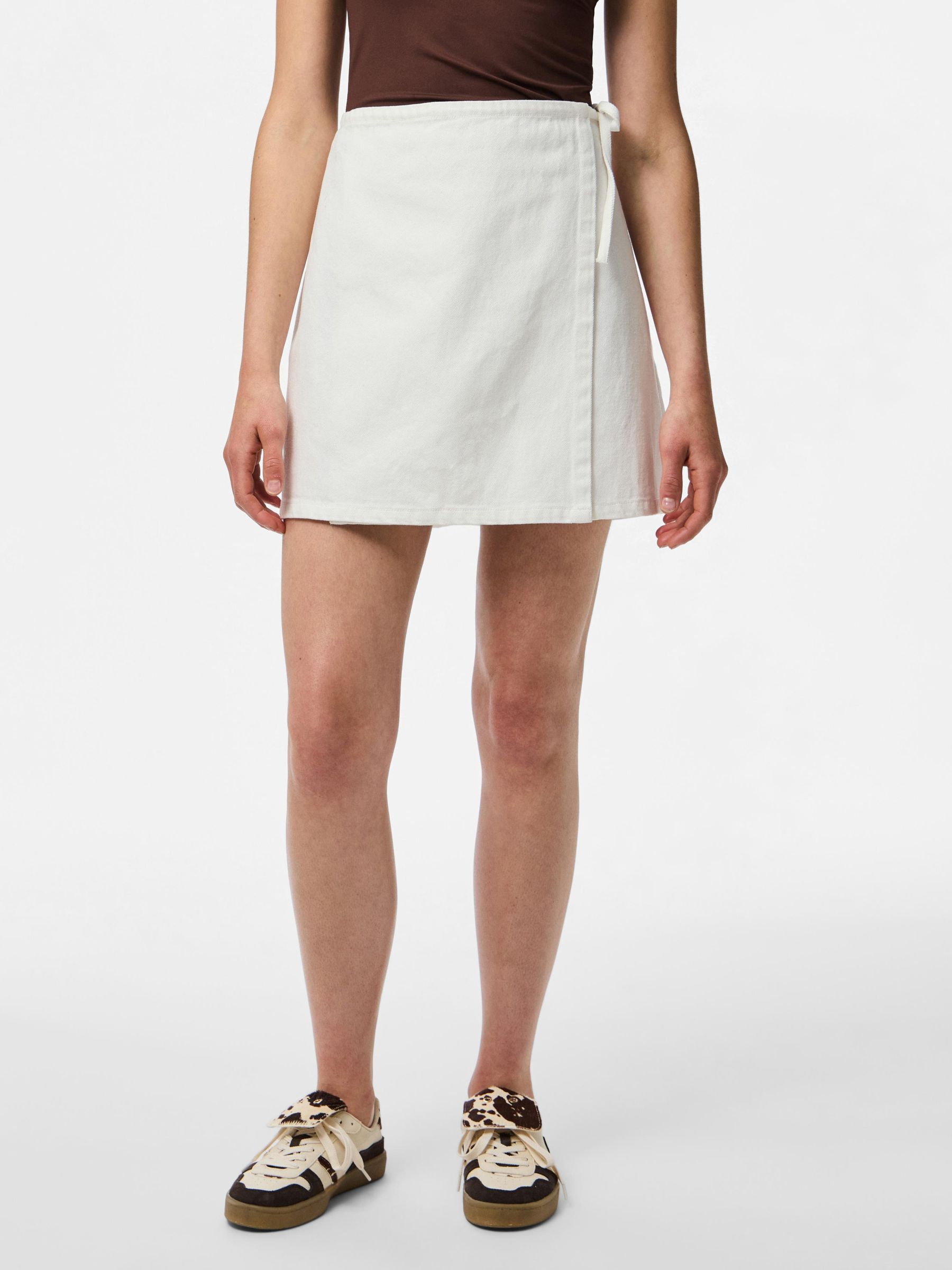 PCFLORA DENIM WRAP SKIRT