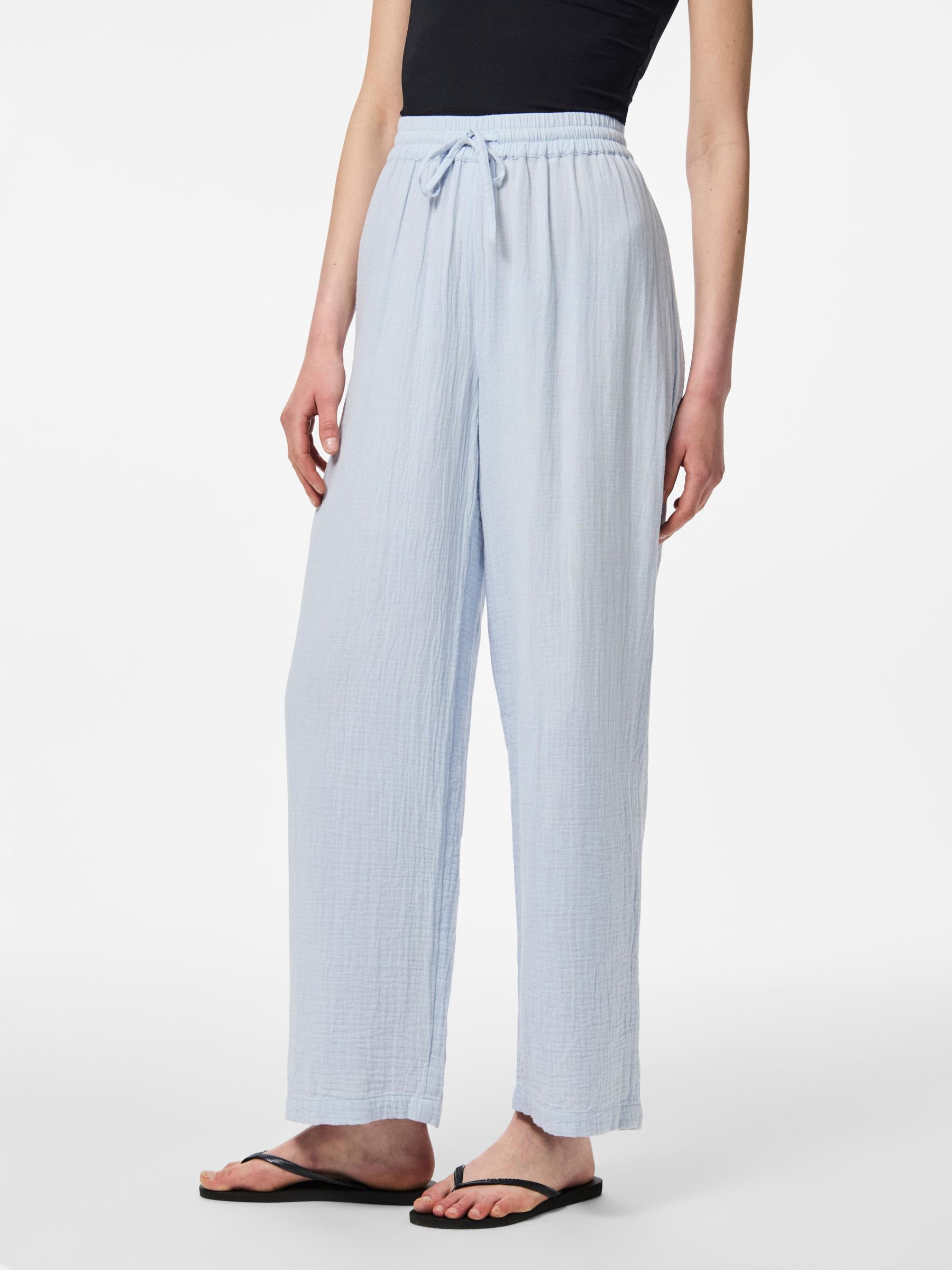 PCSASTINA HW MUSSELIN WIDE-LEG TROUSERS 3 PCSASTINA HW MUSSELIN WIDE-LEG TROUSERS