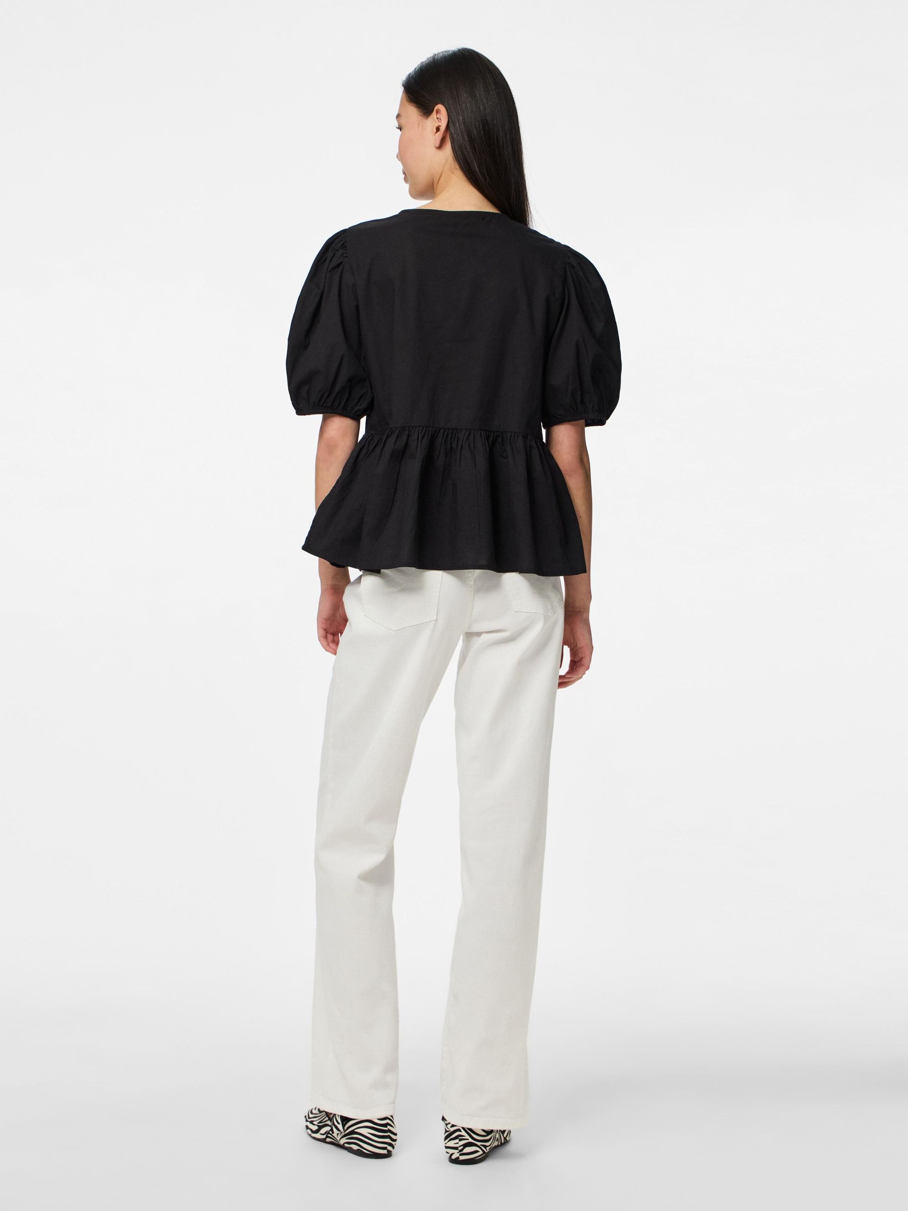 PCJOLLY TIE PUFF SLEEVED TOP 2 PCJOLLY TIE PUFF SLEEVED TOP