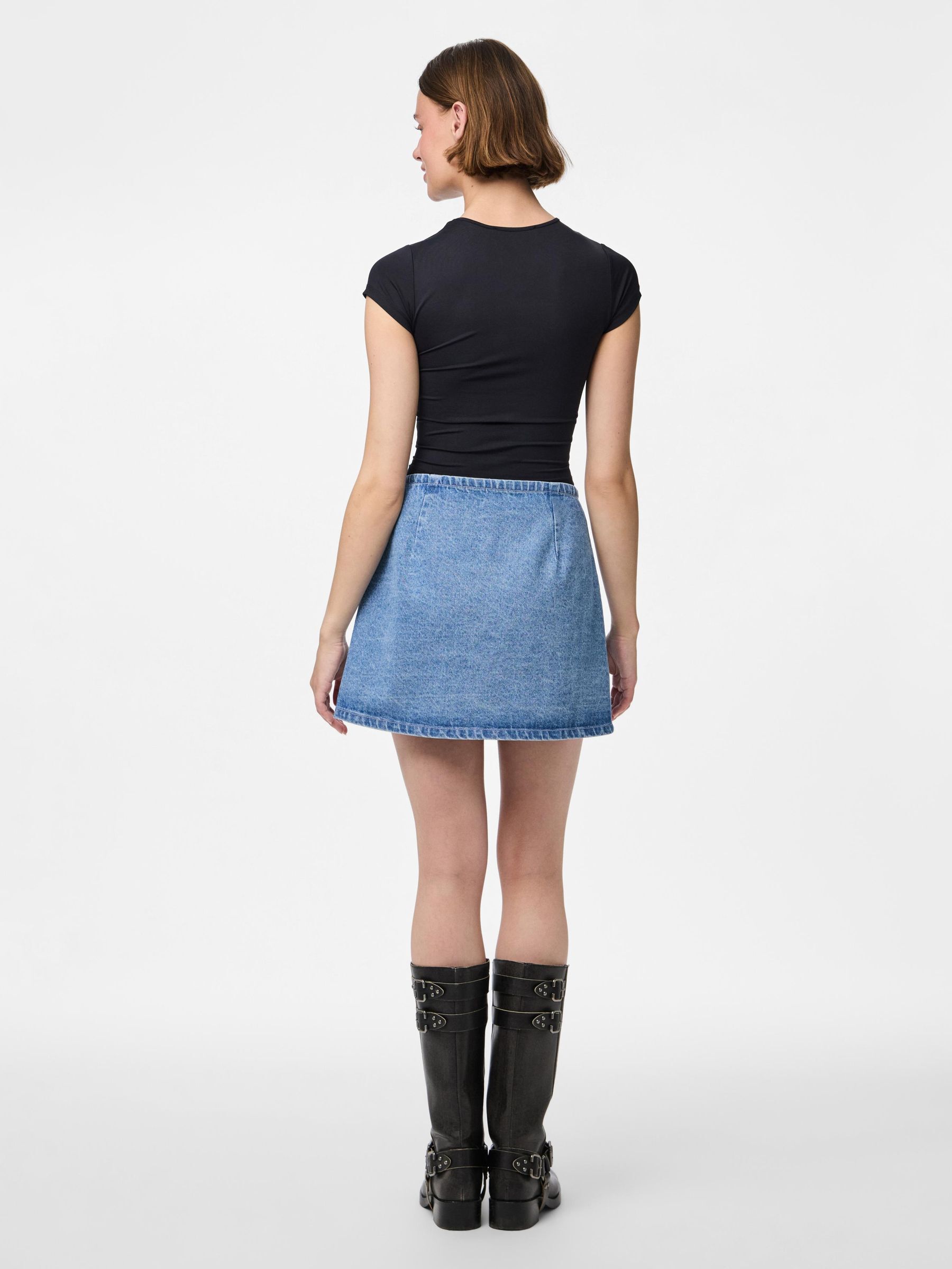PCFLORA DENIM WRAP SKIRT 2 PCFLORA DENIM WRAP SKIRT