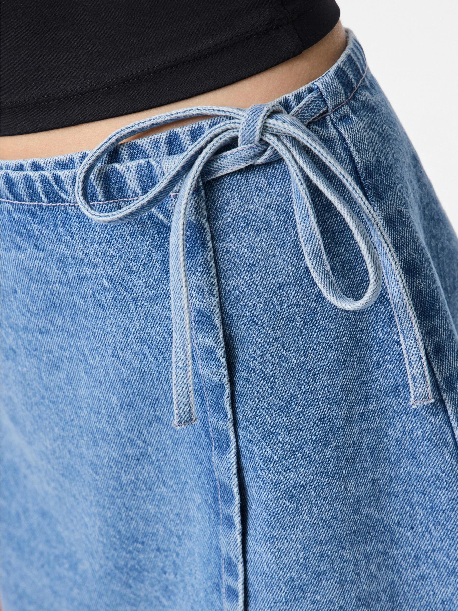 PCFLORA DENIM WRAP SKIRT 4 PCFLORA DENIM WRAP SKIRT
