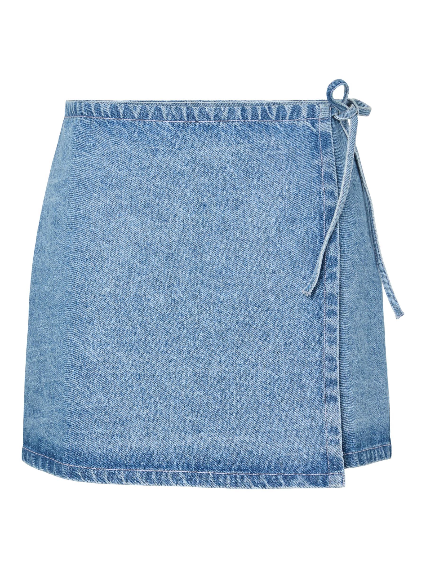 PCFLORA DENIM WRAP SKIRT 5 PCFLORA DENIM WRAP SKIRT