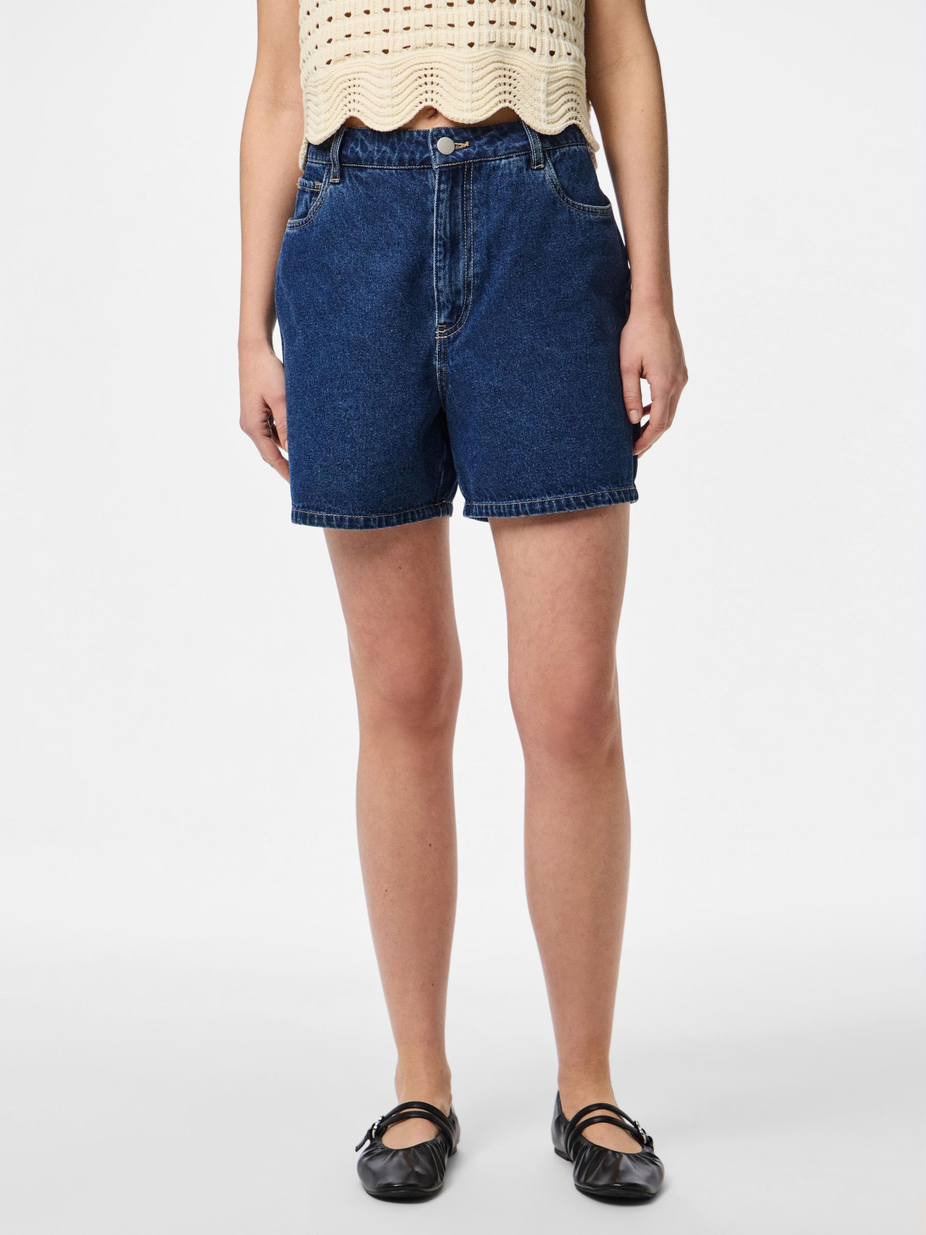 PCABBI MW DENIM SHORTS