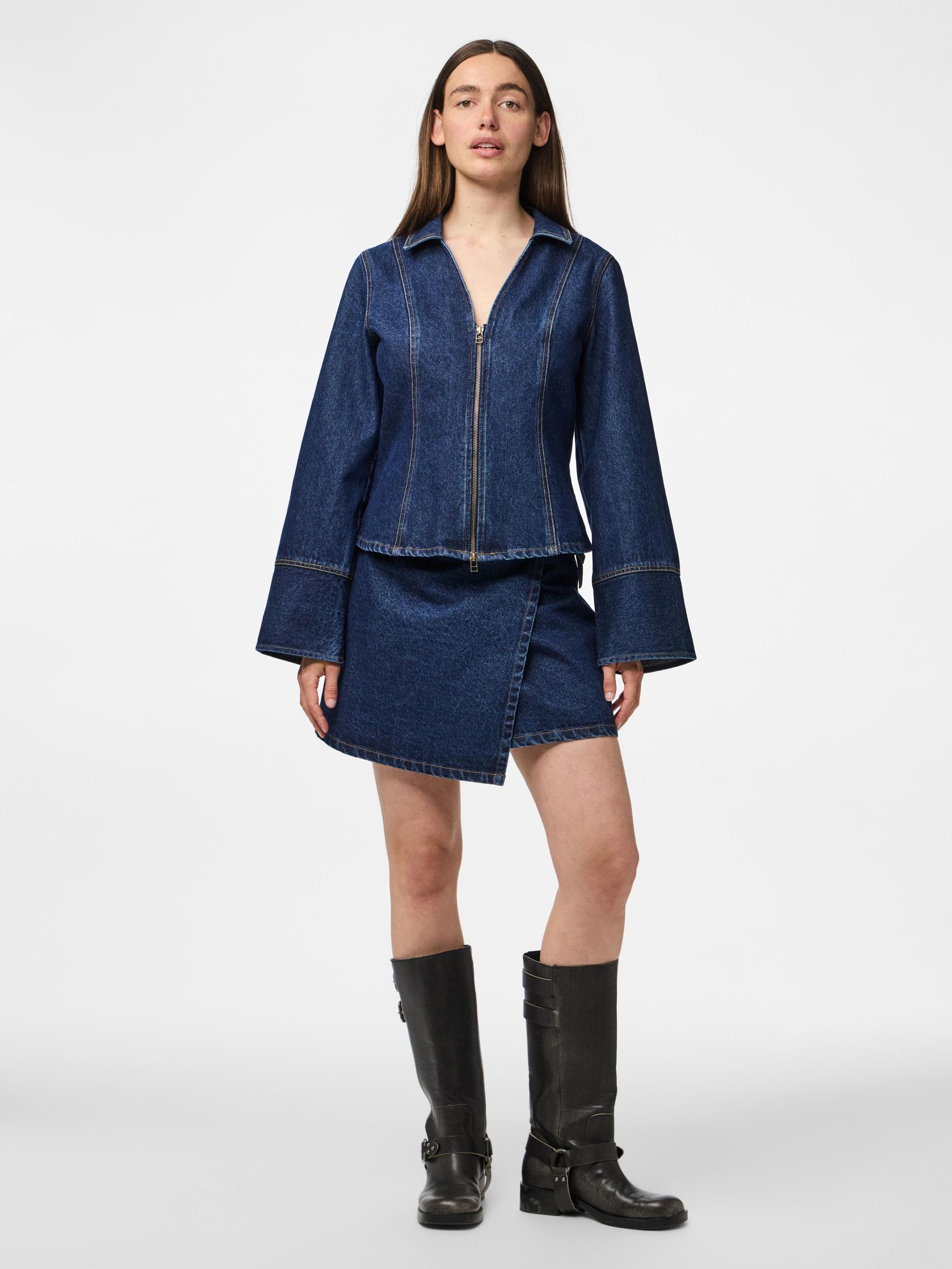 PCFLORA DENIM SHIRT 5 PCFLORA DENIM SHIRT