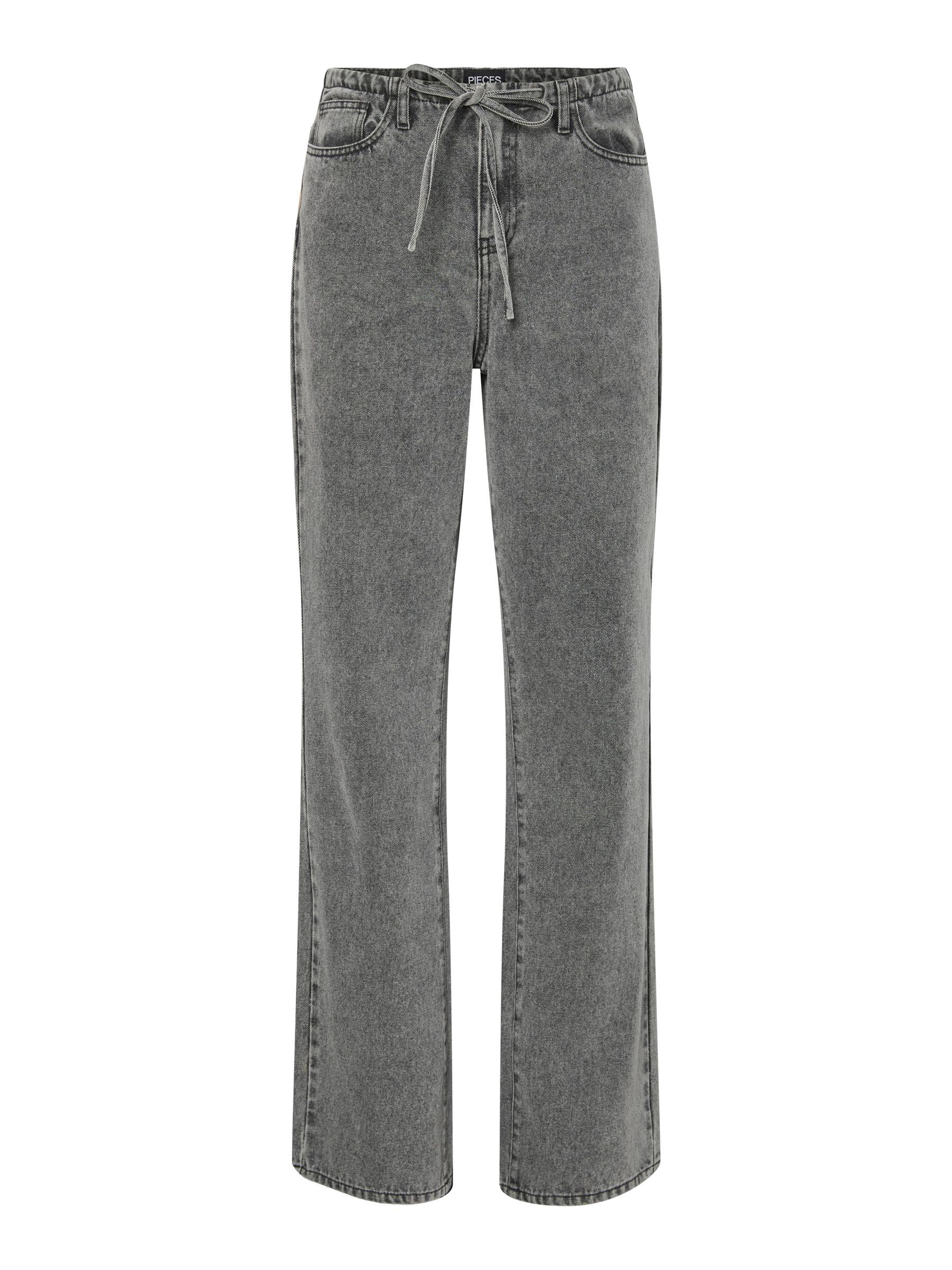 PCFANU MW TIE WIDE FIT JEANS 5 PCFANU MW TIE WIDE FIT JEANS