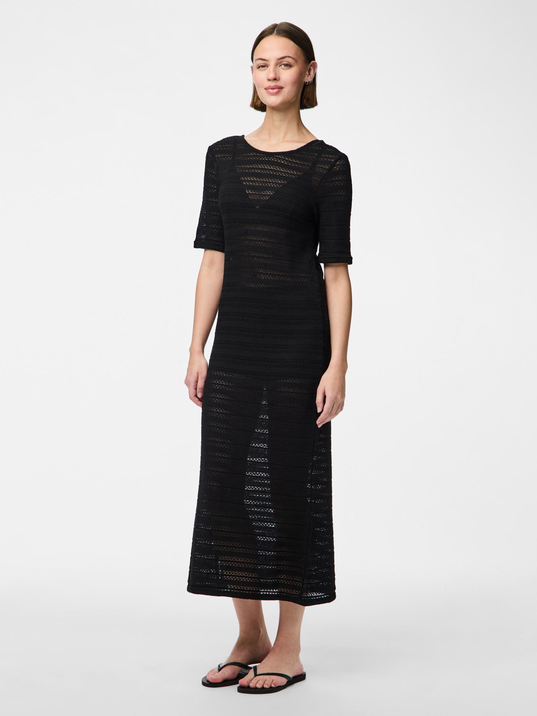 PCAGDA CROCHET MIDI DRESS