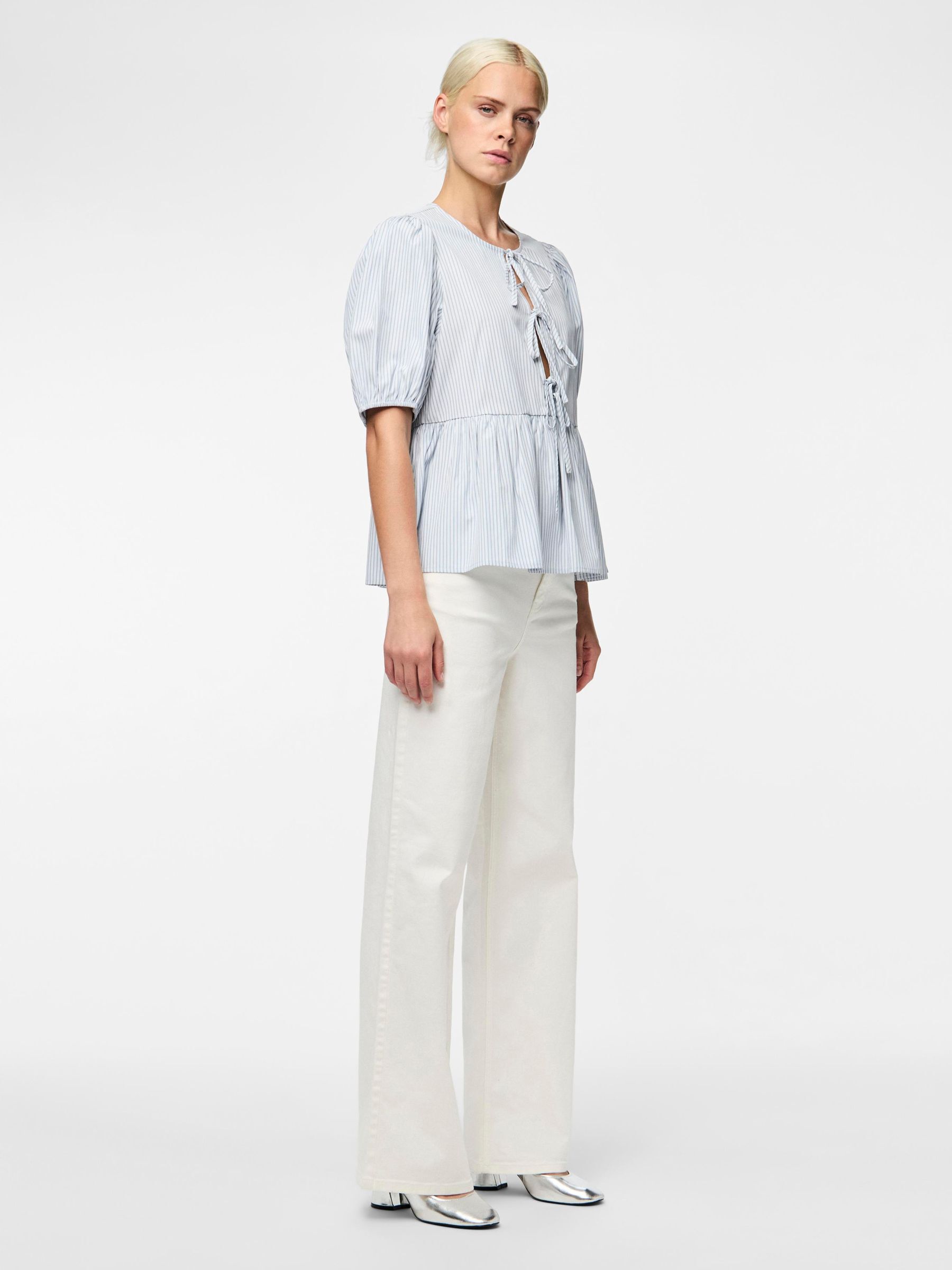 PCHOLLY TIE PUFF SLEEVED TOP 3 PCHOLLY TIE PUFF SLEEVED TOP