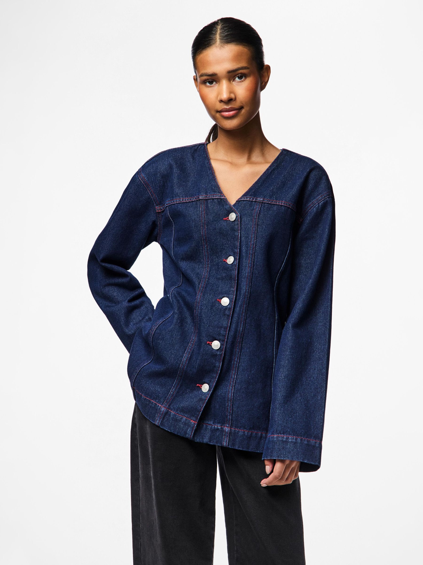 PCDEMI DENIM SHIRT
