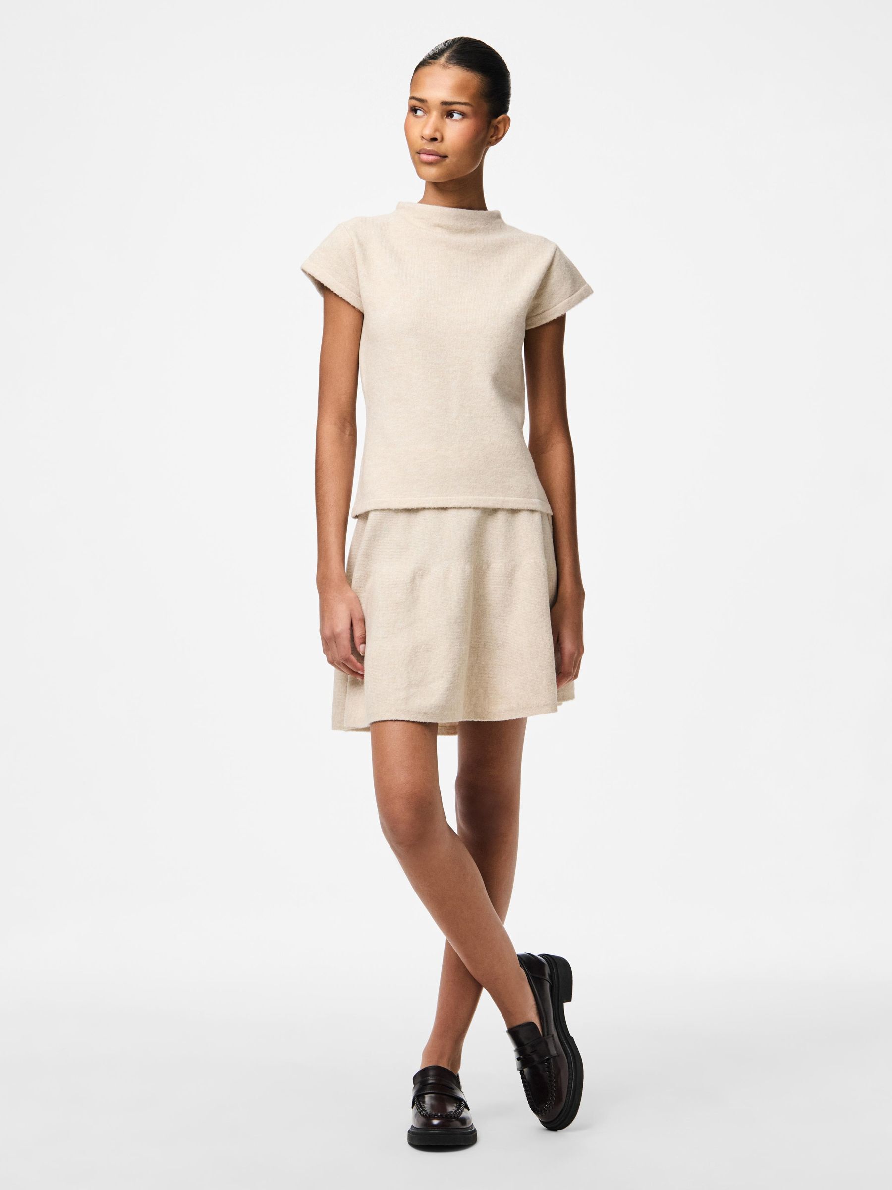 PCFAMILLA MOCK KNITTED TOP 5 PCFAMILLA MOCK KNITTED TOP