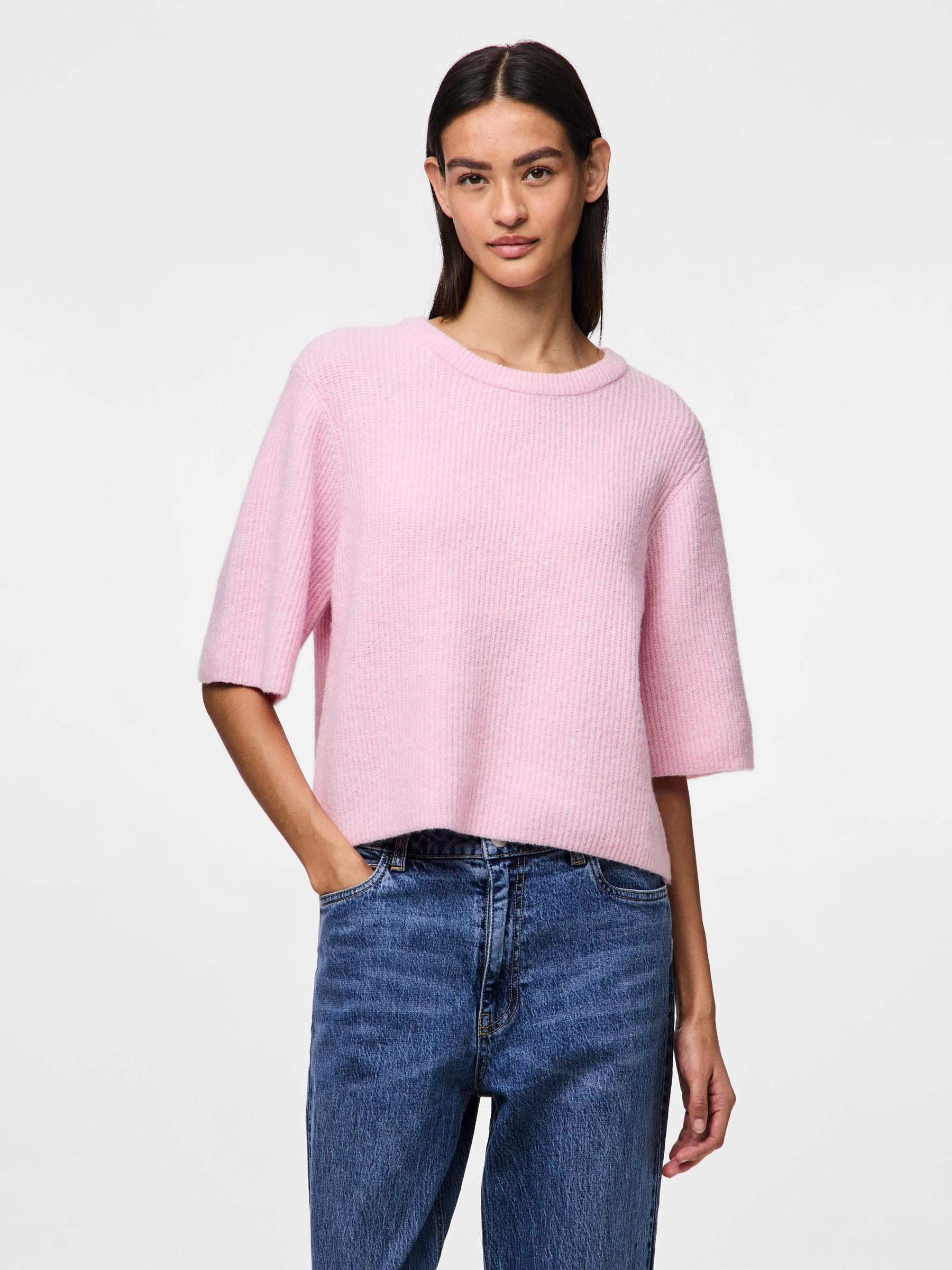 PCSILLY SHORT SLEEVED KNITTED TOP