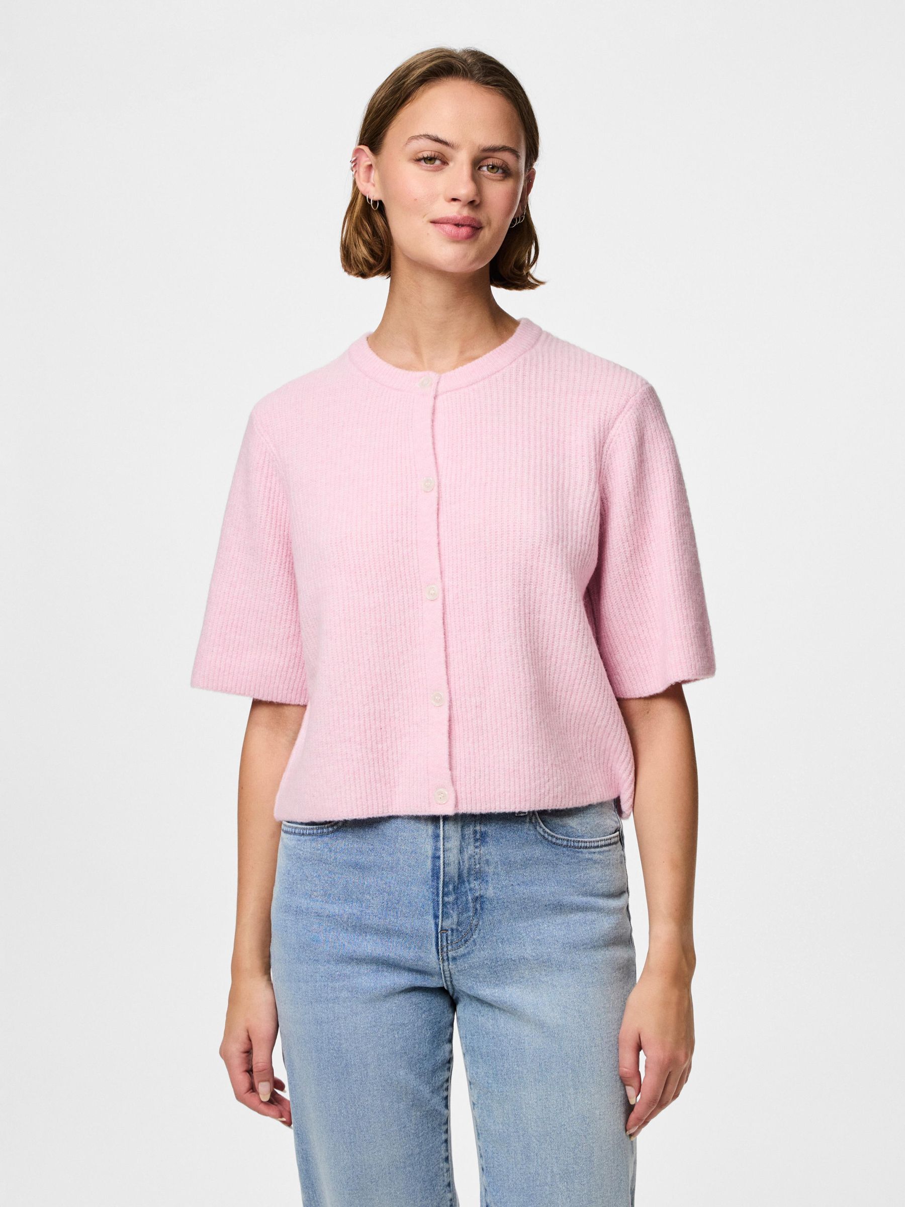 PCSILLY SHORT SLEEVED KNITTED CARDIGAN