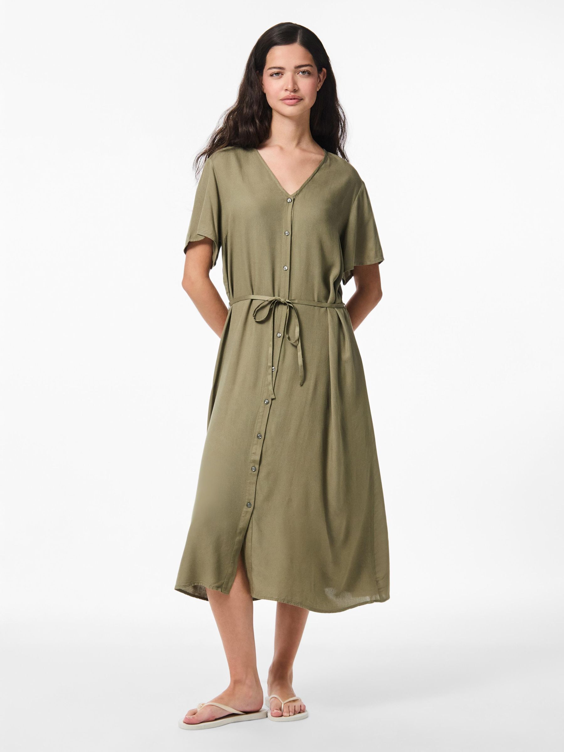 PCNYA V-NECK MIDI DRESS 1 PCNYA V-NECK MIDI DRESS