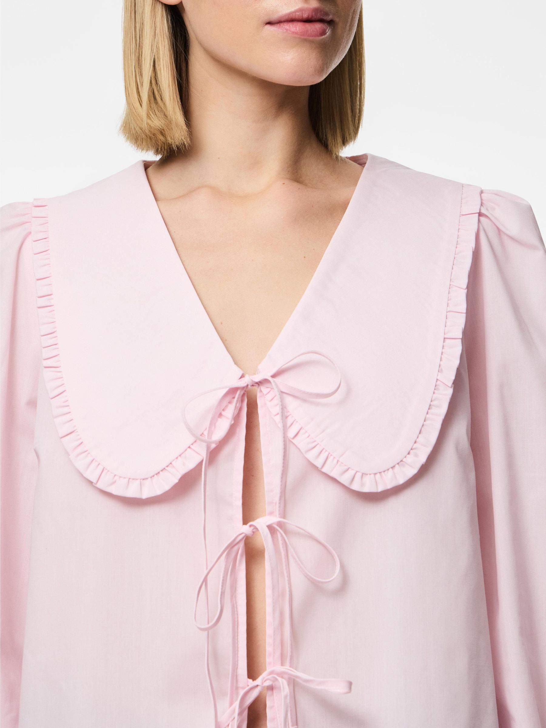PCAGNES TIE LONG SLEEVED TOP 4 PCAGNES TIE LONG SLEEVED TOP