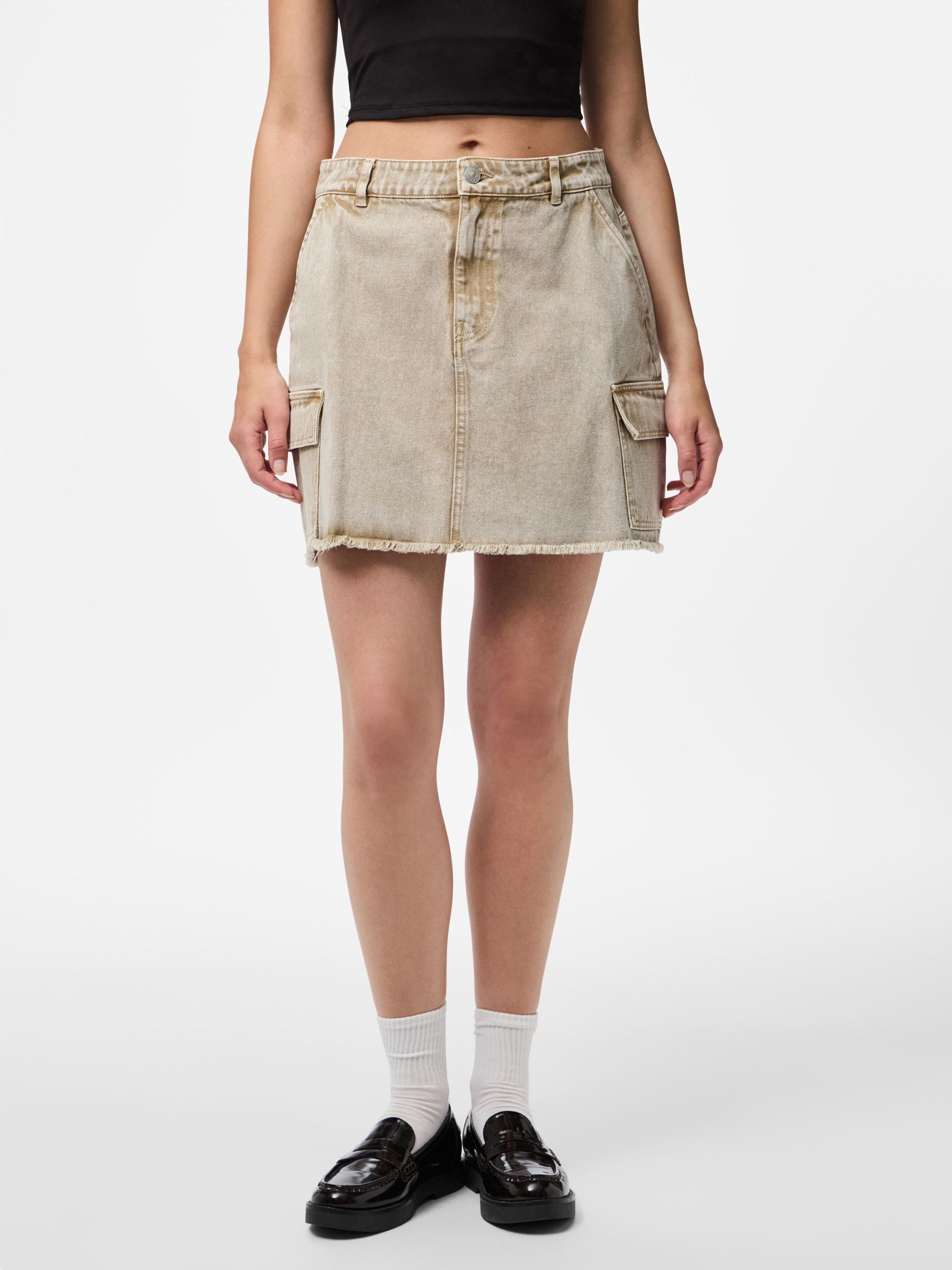 PCFAY CARGO DENIM MINI SKIRT